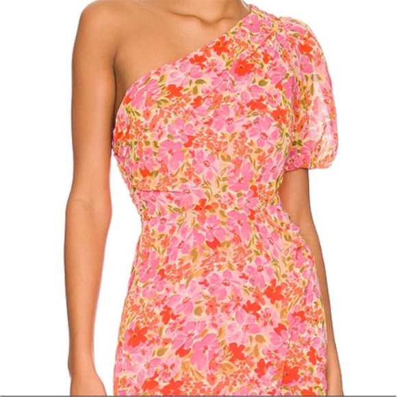 Pink Floral Astr The Label Midi Dress Sz Small - Picture 3 of 7